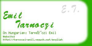 emil tarnoczi business card